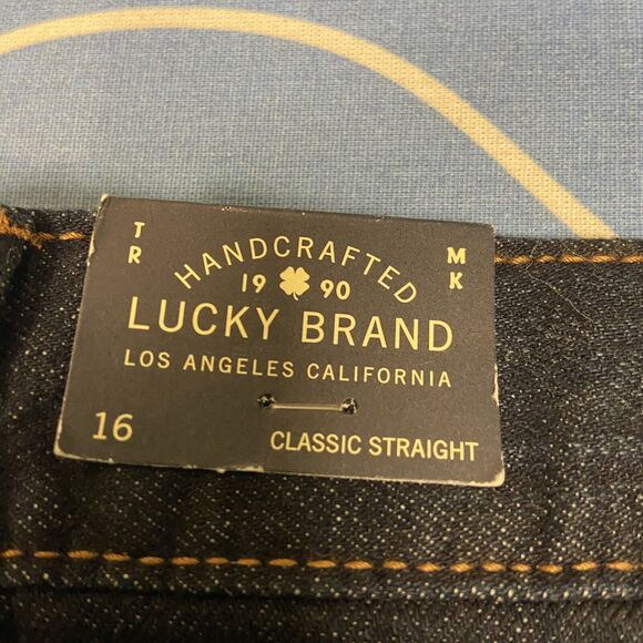 Lucky Brand Jean Youth 16 Blue Kids Girls Classic Straight Dark Wash Mid… - Picture 7 of 7